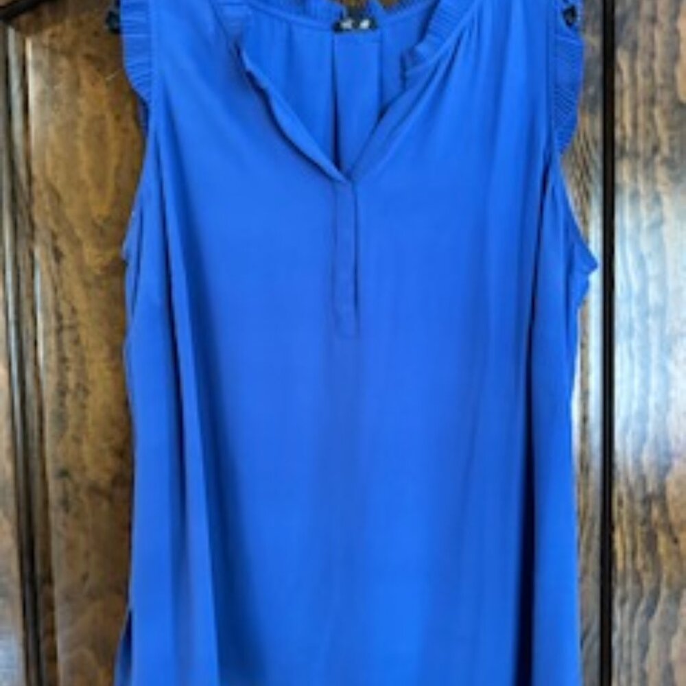 Talbots Plus | Women's Royal Blue Sleeveless Blouse (Size 2X)